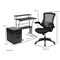 Flash Furniture Black Desk, Chair, Cabinet Set BLN-CLIFAPPX5-BK-GG - alternate 5